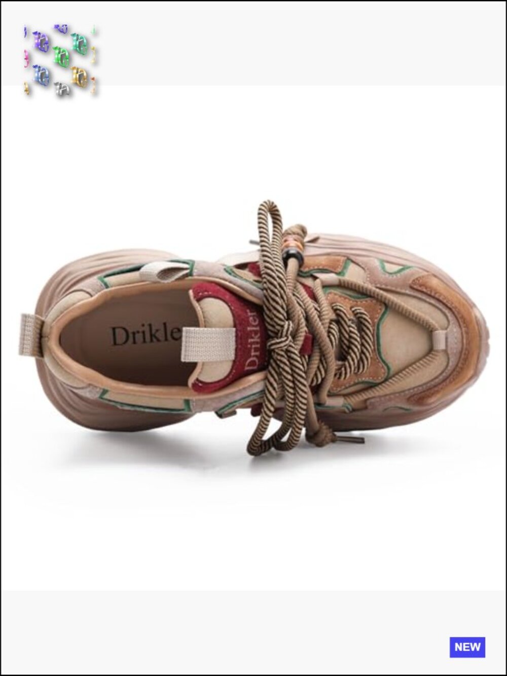 Chunky Platform Sneakers Breathable Lightweight Walking Shoes Casual Lace-Up - Picture 3 of 6